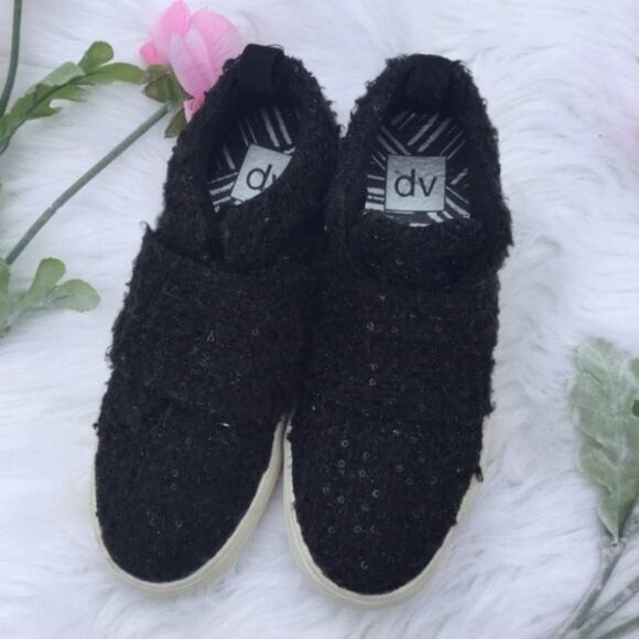 DV Black White Platform Shoes Sequin Size 6 Six - Picture 5 of 14